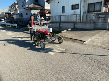 2019年12月20日(金)の作業記録 (小溝の玉ねぎ畑から移植機を自走で鈴木さん畑まで移動)