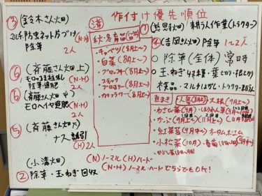 2020年8月21日(金)の作業記録 (慈恩寺畑除草とマルチ剥がし完了、小溝玉ねぎ畑の除草作業、畑作業ミーティング)