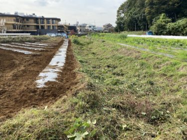 2020年10月28日(水)の作業記録 (玉ねぎ用マルチ土掛け作業、除草作業、移植機の始動チェック)