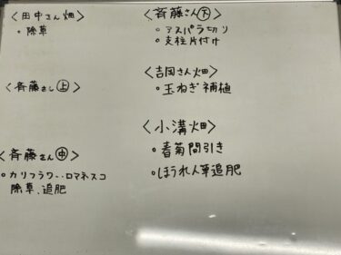 2021年12月14日(火)の作業記録 (小溝畑での作業、午後は畑作業ミーティング)