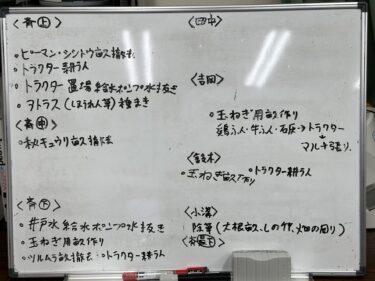 2022年11月11日(火)の作業記録　(畑作業ミーティング)