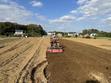 2023年11月9日(木)の作業記録 (小溝畑をトラクター耕耘作業、除草作業等)