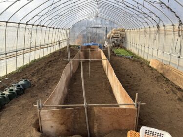 2026年1月26日(月)の作業記録 (踏み込み温床の枠作り、畑での落ち葉拾い)